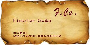 Finszter Csaba névjegykártya
